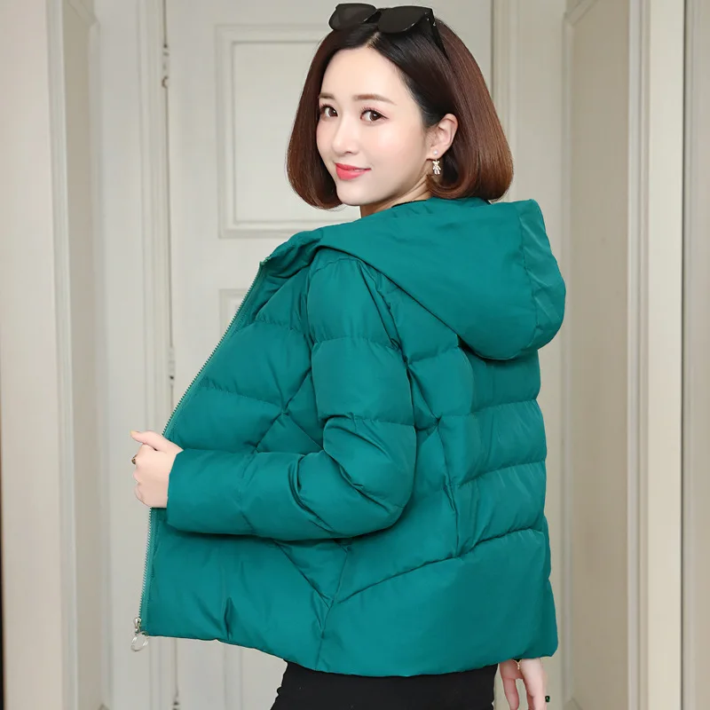 

Cotton-padded Clothes/Cotton Coat Elegant Fashion Hooded 2019 Winter Loose-Fit Elegant Long Sleeve