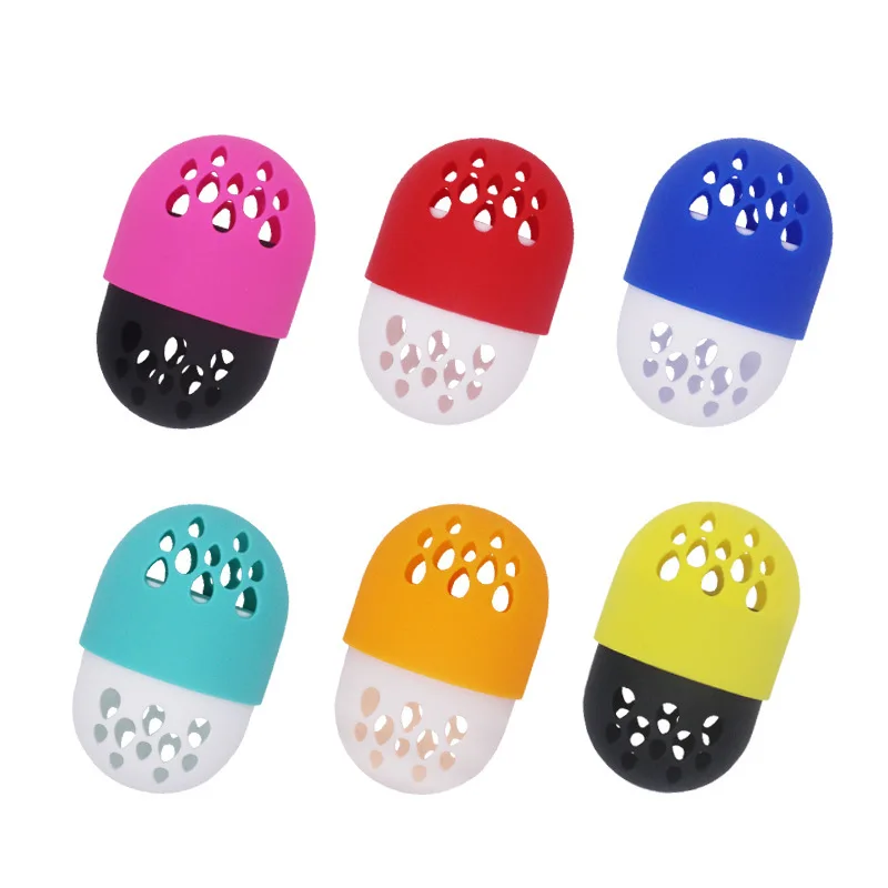 

Soft Silicone Powder Puff Drying Holder Egg Stand Beauty Pad Makeup Sponge Display Rack Cosmetic Blender Sponge Case Puff Holder
