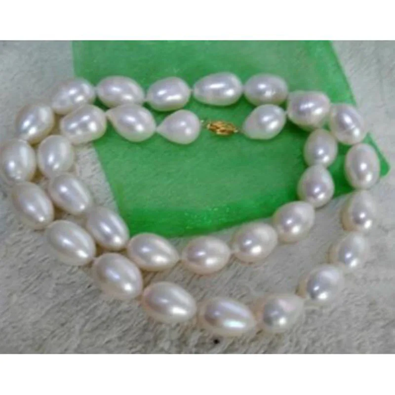 

free shipping noble jewelr 12 -14mm genuine natural Freshwater white pearl necklace 18 inch DIY women hot sale jewelry jj