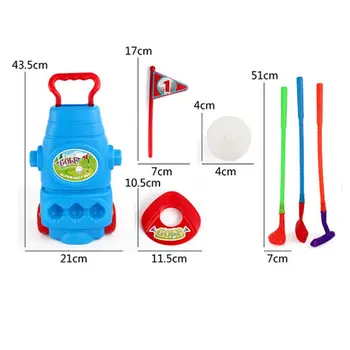 

11Pcs 11Pcs Gift Box Children's Plastic Golf Sports Toys Set Boys and Girls Ball Outdoor Sports Fitness Products Parent-child