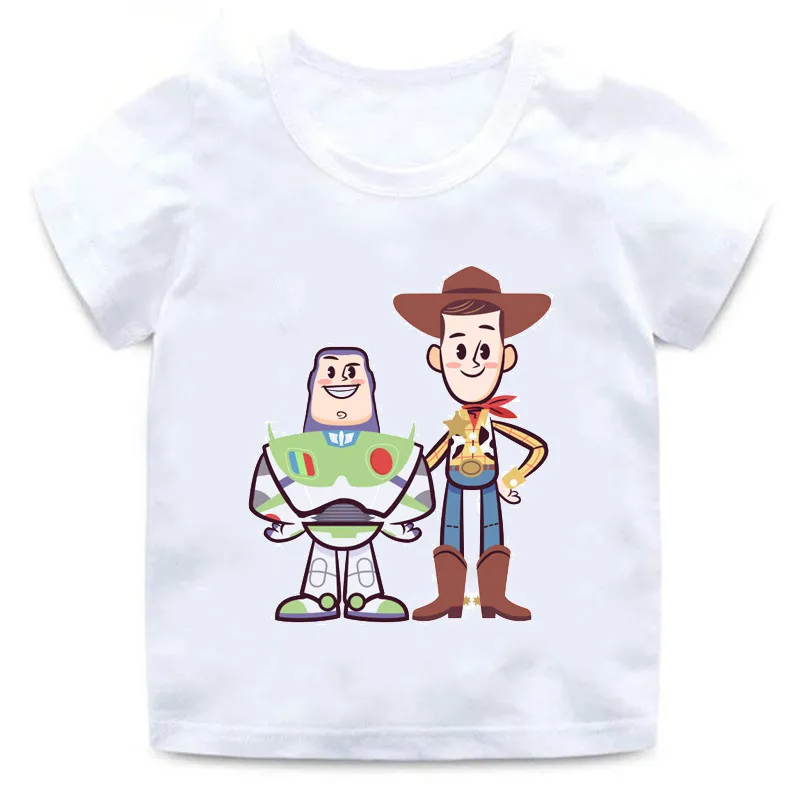 Новинка года, Детская футболка с надписью «Toy Story 4» хлопковая детская футболка Базз Лайтер/Вуди, летняя одежда BAL031 - Цвет: BAL030b
