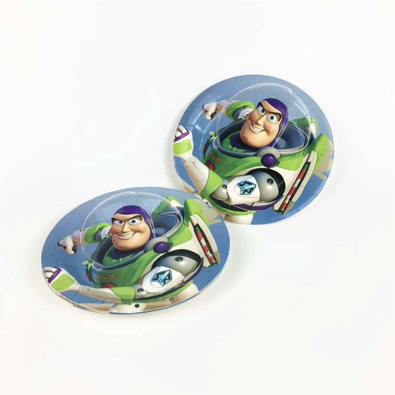 56pPcs disney из мультика «История игрушек» одноразовая посуда детский день рождения, день рождение мальчика декоративная бумага для вечеринок пластина из овечьей шерсти+ стакан+ салфетка+ Принадлежности для соломинок
