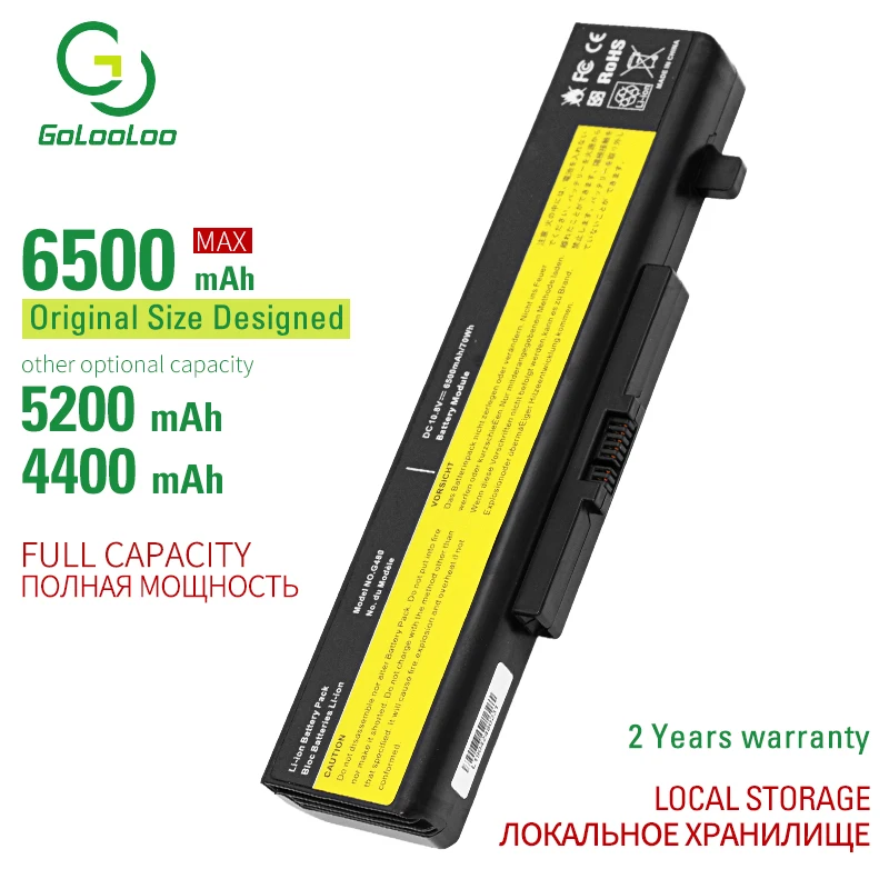 Golooloo 6500 мАч 6 ячеек Новый аккумулятор для ноутбука LENOVO G580 Z380 Z380AM Y480 G480 V480 Y580 G580AM