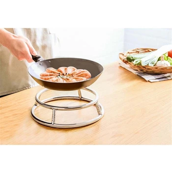 

Non-Magnetic Round Tube Pan Rack Multi-Purpose Round Tube Pan Rack With Pan Pan Rack Kitchen Storage Rack