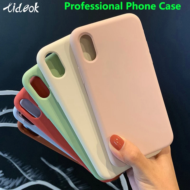 

32 Colors Soft Silicone Phone Cases for iPhone 7 8 Plus X XS Max XR 6 6S 5 5S SE Back Cover Phone Case Candy Color