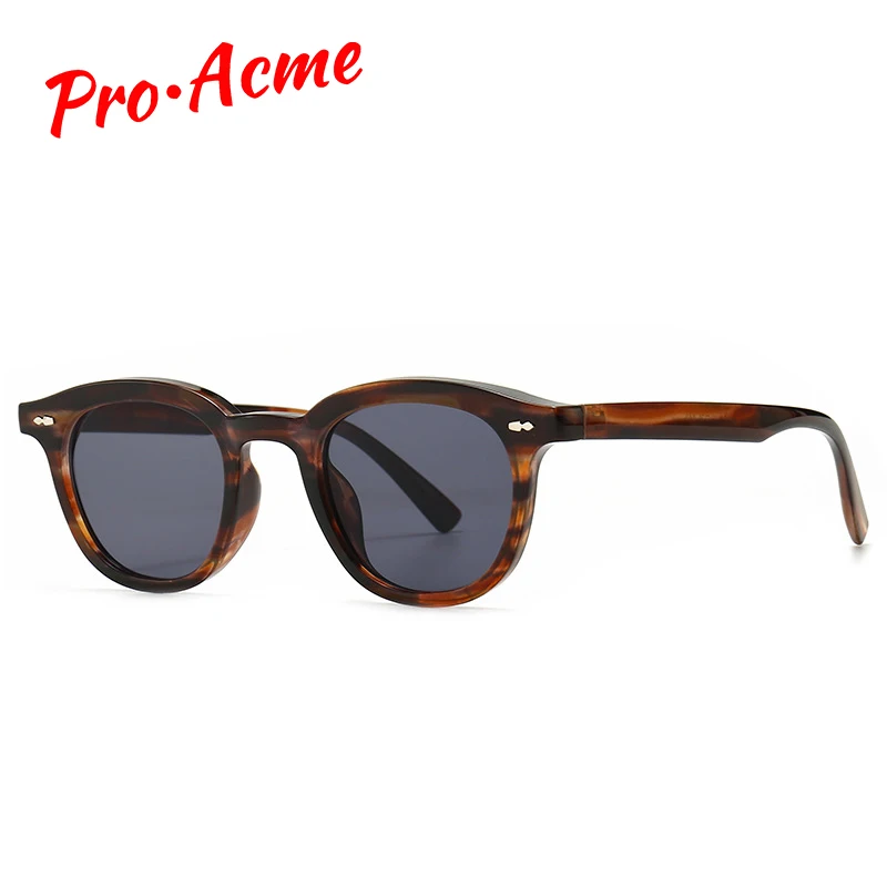 Pro Acme Black Small Round Sunglasses Women Men Retro Leopard Frame Male Sun Glasses UV400 2021 Summer Dropshipping PC1719 | Аксессуары