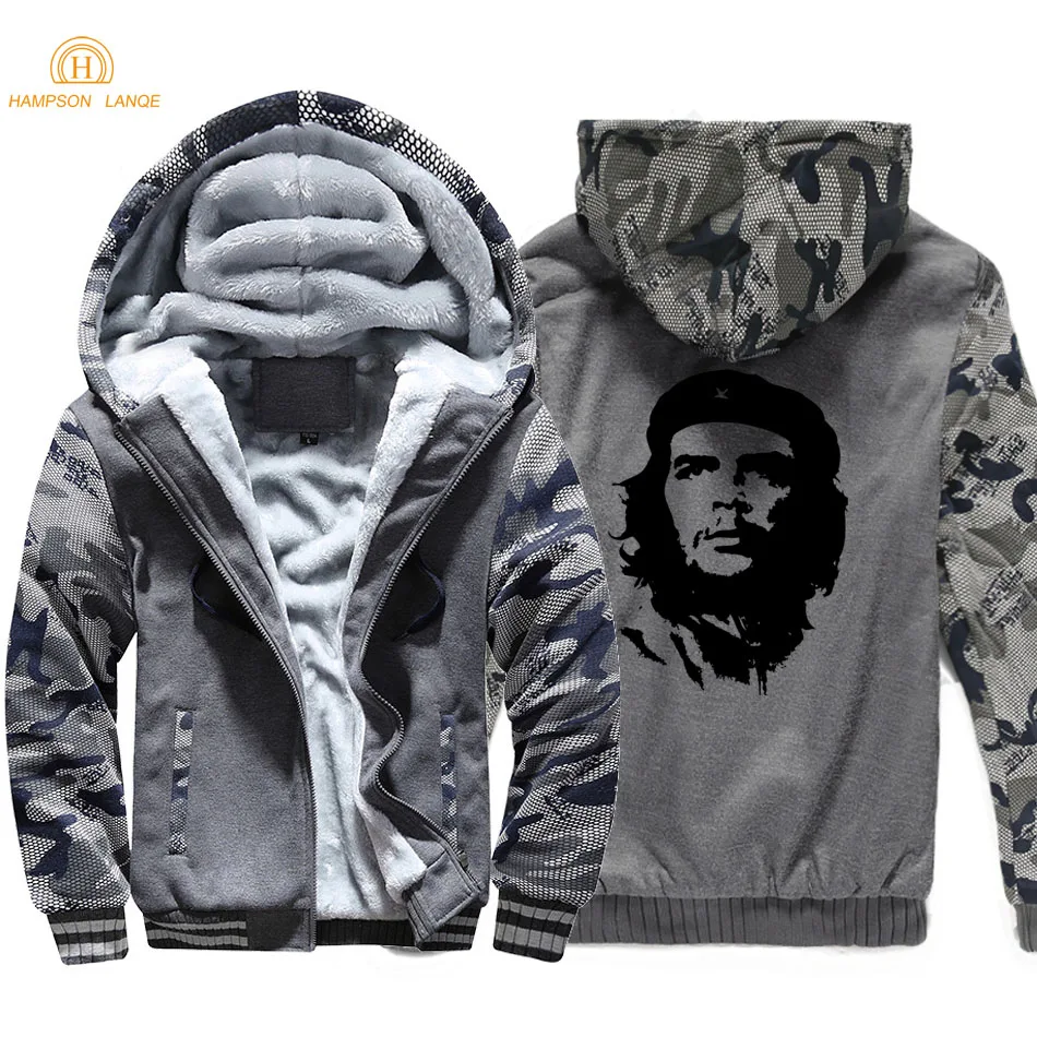 Ernesto Guevara Quarter камуфляжные мужские толстовки с капюшоном брендовая толстовка осень зима куртки размера плюс длинный рукав с капюшоном