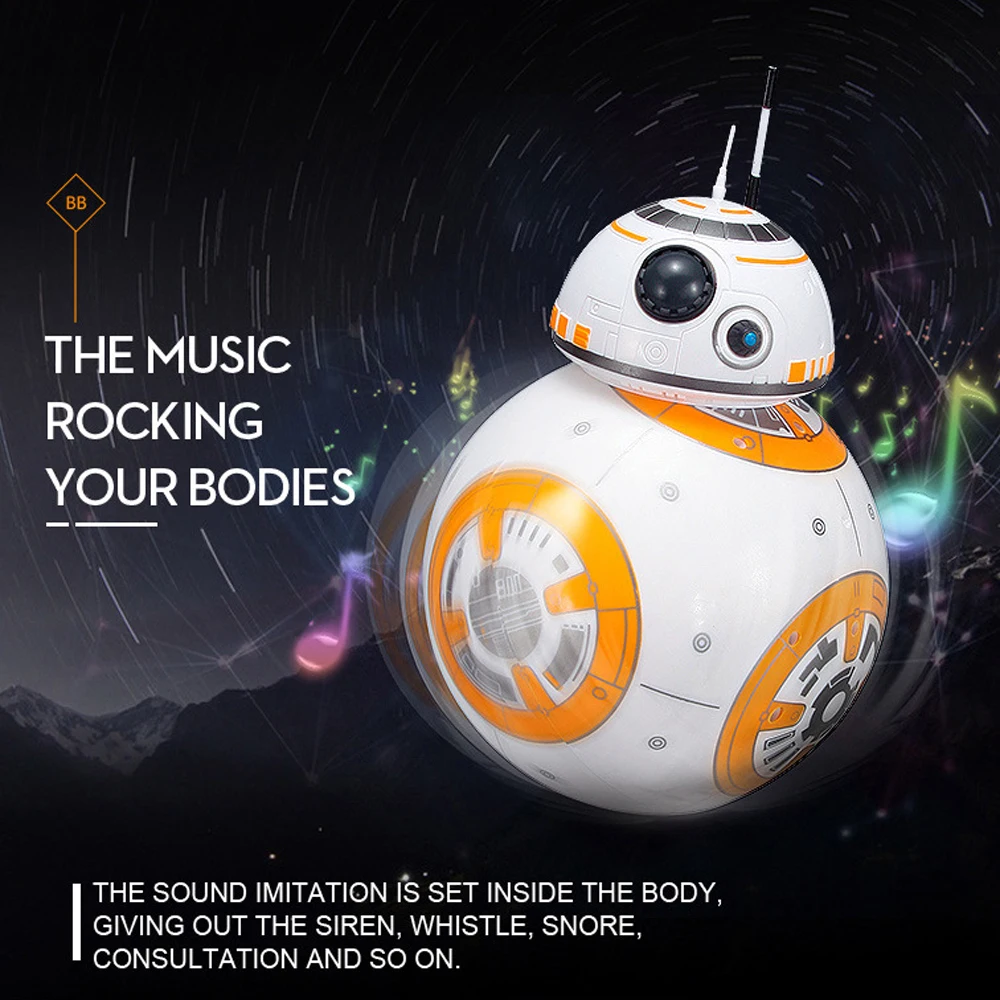 Звездные BB-8 войны RC робот пульт дистанционного управления BB8 фигурка монстра из фильма BB 8 мяч игрушка умный ребенок подарок на день рождения Быстрая