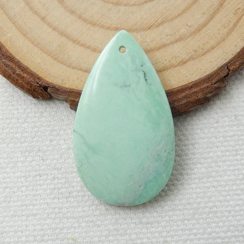 Ожерелье из натурального камня зеленая Бирюзовая подвеска в форме капли воды