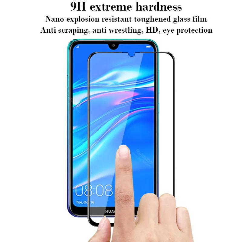 2 шт. закаленное стекло для huawei y7 pro 2019 flim hauweii y 7pro 7 Защитная безопасная стеклянная