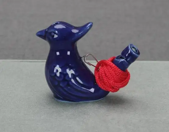 100 шт./партия, свисток в форме птицы, детская керамическая вода, ocarina, искусство и ремесла, детский подарок для многих стилей - Color: 2