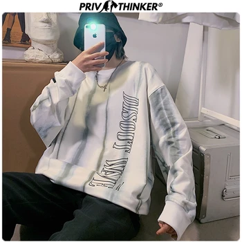 

Privathinker Men Woman Tie-dyed Print Spring Hoodies Men 2020 Fashion Hip Hop O-Neck Sweatshirt Male Oversize Streetwear Clothes