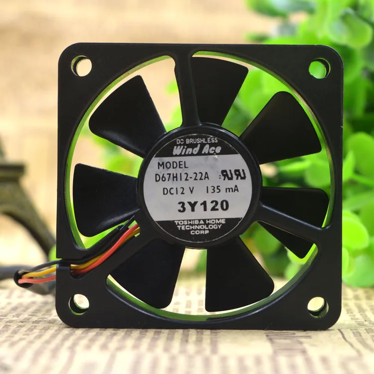 D67H12-22A 12V 135mA 6 см защиты электродвигателя Вентилятор охлаждения