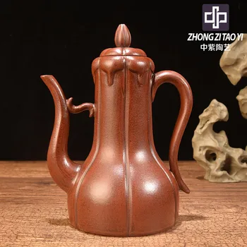 

In Purple Yixing The Qing Dynasty The Cultural Revolution Kettle Old Dark-red Enameled Pottery Teapot Taiwan Backflow Chen Ming