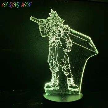 

Final Fantasy Children's Night Light LED Touch Sensor Color Changing Gift for Kids Bedroom Atmosphere Acrylic Table Lamp Bedside