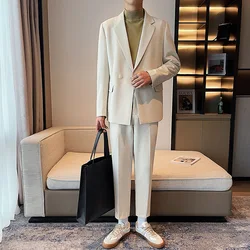 OIMG Autumn new men's loose suits, lightly cooked wind drape fabrics, men's casual suits