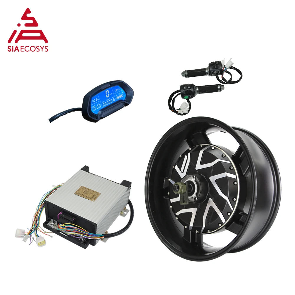 US $1.451.60 SiAECOSYS 17X60inch 12000W V4 96V 157kph Hub Motor With SIAPT96800 Controller Power Train Kits For High Power Electric Motorcyc