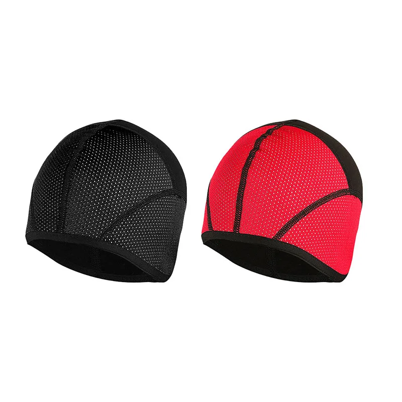 black red 2 pieces ARSUXEO зимние теплые флисовые велосипедные шапки, ветрозащитные водонепроницаемые шапки для горного велосипеда, теплые спортивные шапки для велосипеда, лыжного спорта, мужские и женские шапки PT02 - Color: black red 2 pieces
