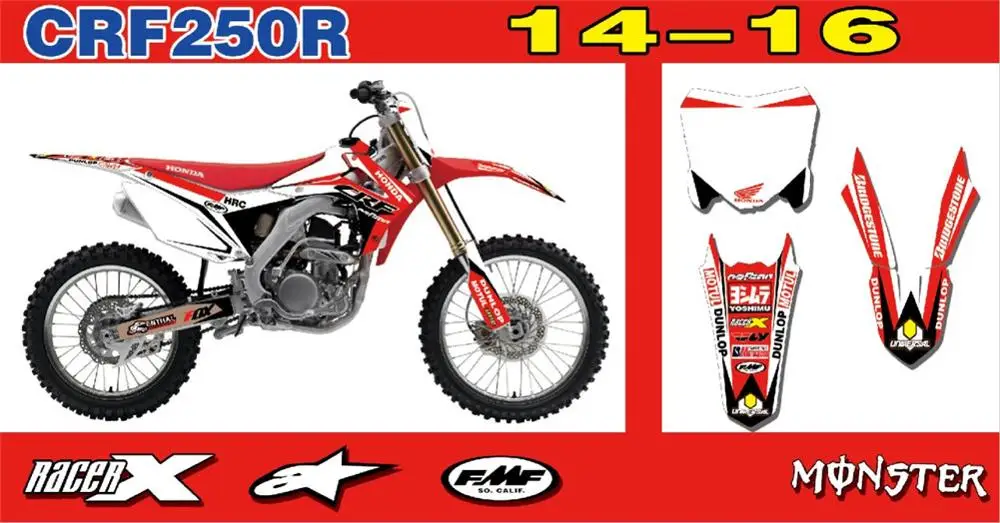 Мотоцикл наклейки фоны наклейки настроить для HONDA CRF250R CRF 250R CRF250
