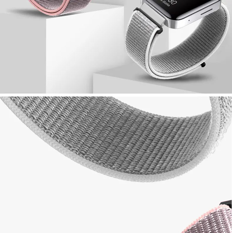 18 мм нейлоновый ремешок для часов xiaomi smart watch нейлоновый мягкий дышащий сменный ремешок Спортивная петля для часов mi аксессуары
