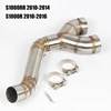 S1000RR 2010-2014 Motorcycle Middle Link Connect Pipe Slip on 60mm Muffler Tube for BMW S1000R 2010-2016