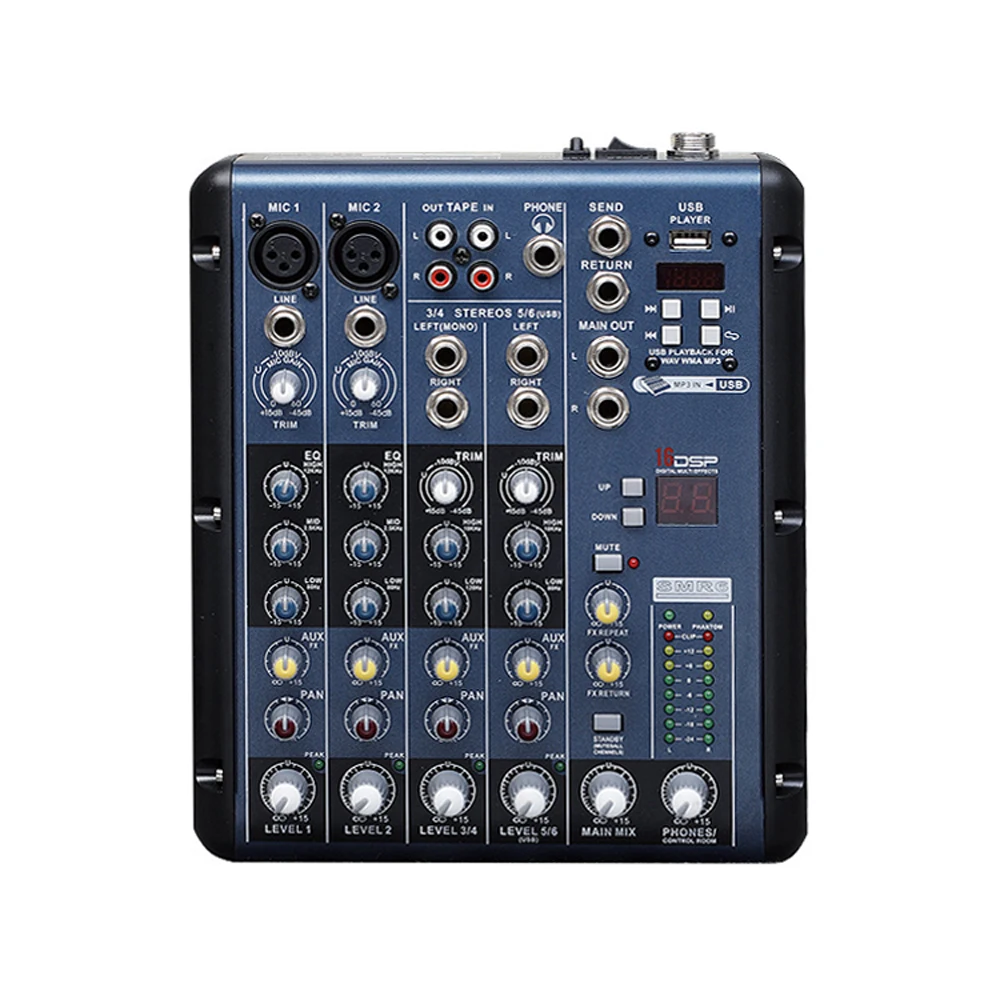 

Professional Home Mixer Audio Small Equipped with USB Bluetooth digital Mixer MP3 Player monitor in real time audio mixer