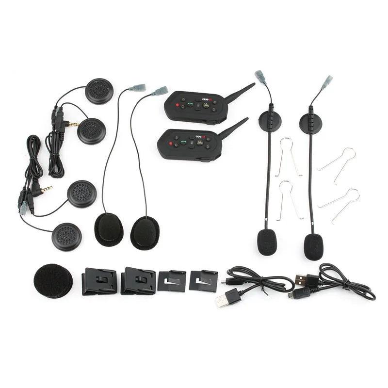 

High Quality 2.4GHz Bluetooth 3.0 1200m Helmet Bluetooth Headset Interphone Full Duplex Bluetooth Headset E6