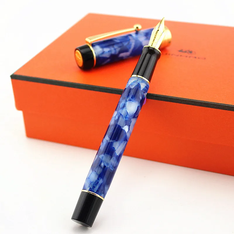 Новинка Jinhao 100 Centennial каучуковая перьевая ручка F/ 18KGP M/изогнутое перо с