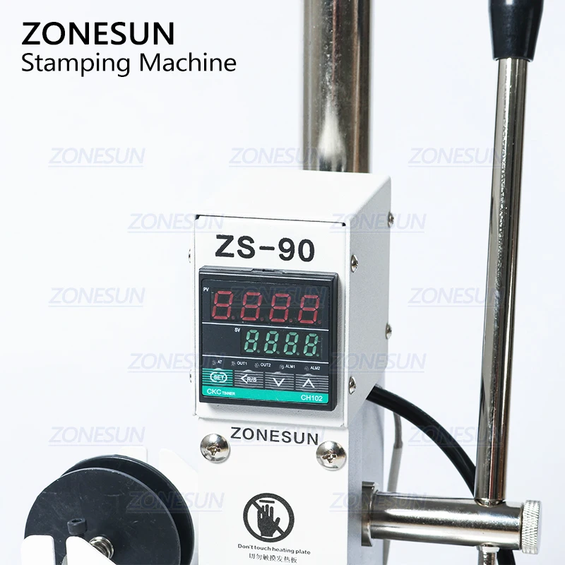 ZONESUN машина для горячего тиснения фольгой ручная Бронзирующая машина для ПВХ карты кожи и бумаги тиснения штамповочная машина