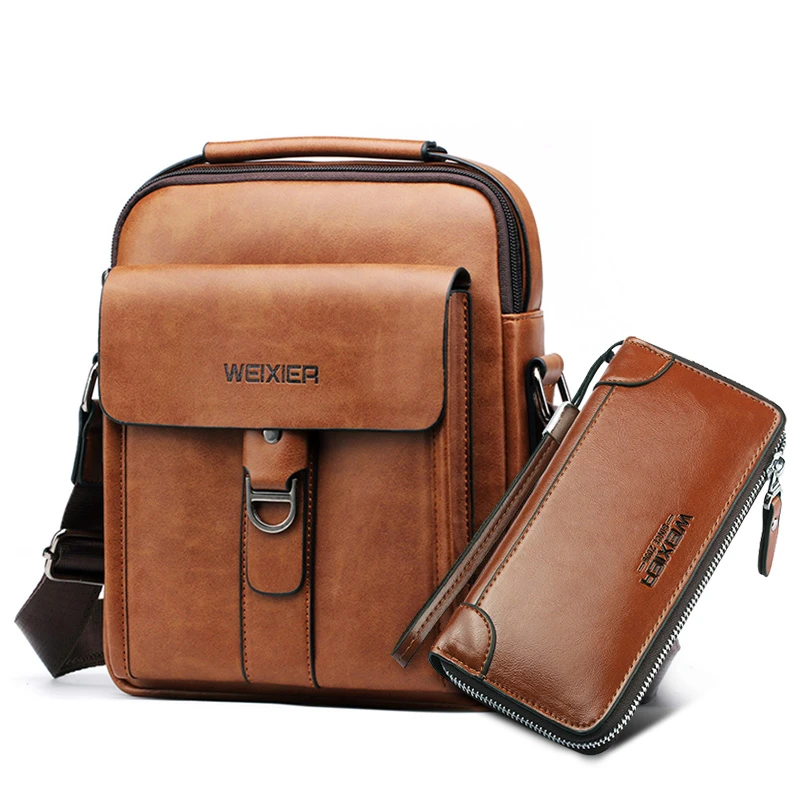 pu leather messenger bag