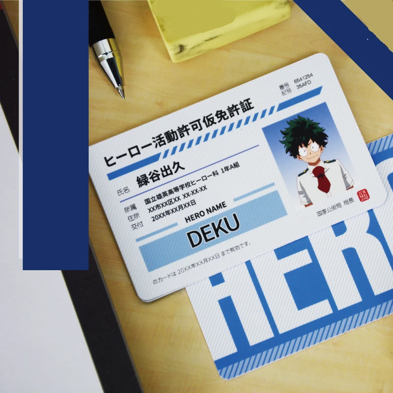 1 шт. аниме Моя геройская Академия мультфильм Izuku Midoriya Печатный герой Лицензия