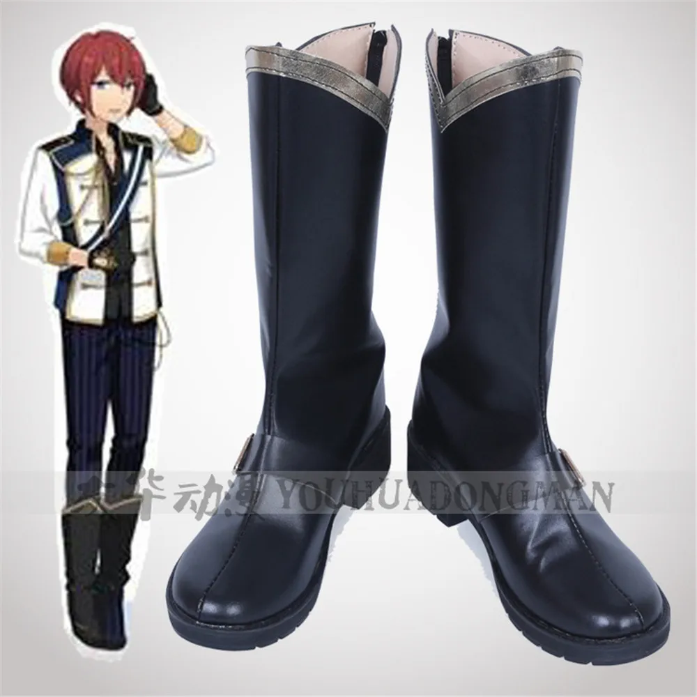 

Anime Ensemble Stars Suou Tsukasa Shoes Cosplay Halloween Carnival Purim Game Costumes props for men women boots shoes