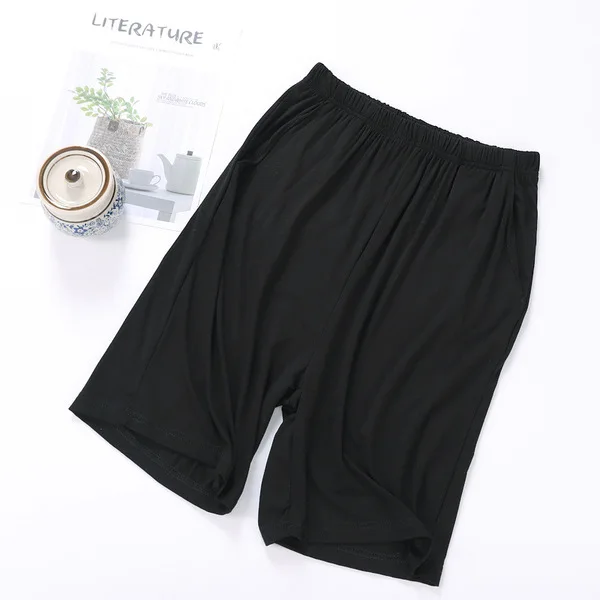 Large Size Summer Modal Mens Sleep Pants Casual Drawstring Short Pants Male Sleeping Shorts Loose Comfortable Men Sleep Bottoms mens pajama shorts set Men's Sleep & Lounge