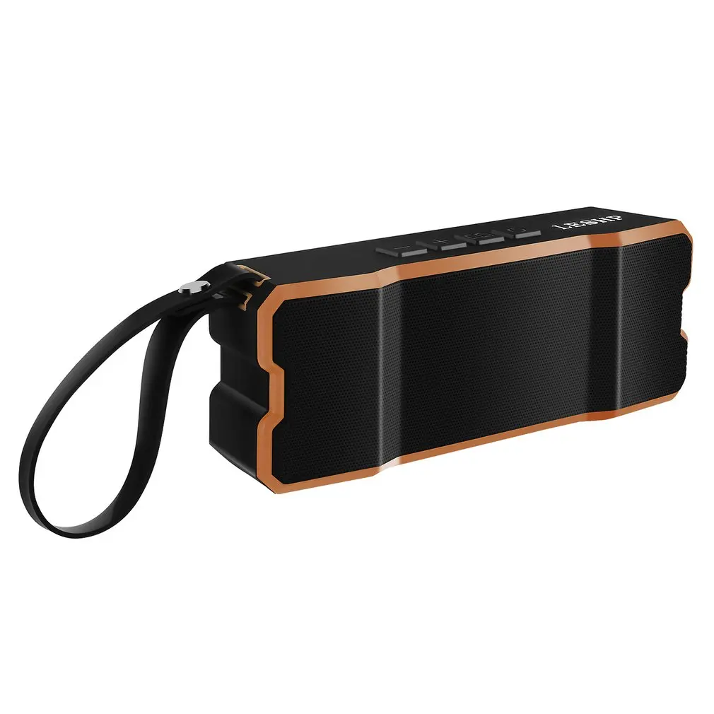 orange LESHP Открытый водонепроницаемый IP7 автоматическая функция сна длительный срок службы батареи внутренний Магнитный динамик 3D стерео динамик - Цвет: orange