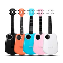 Nouveau Populele 2 LED App contrôle USB Smart ukulélé 4 cordes 23 pouces ukulélé Concert ABS touche acoustique électrique Mini guitare