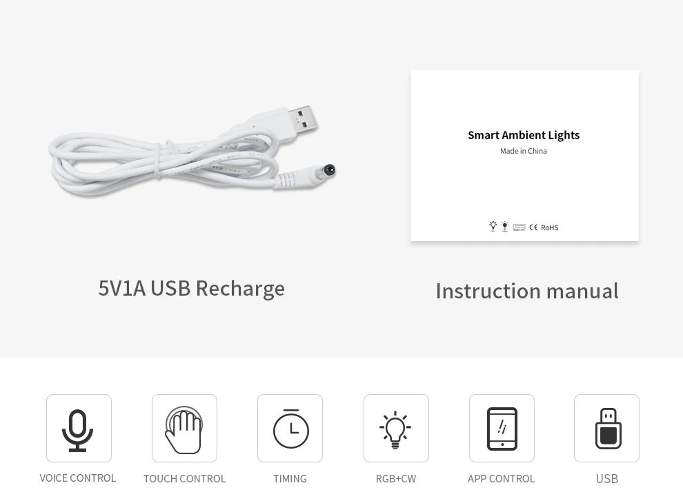 Modern novel LED light USB Charging Port Alexa&nbsp;Echo Google&nbsp;Home Smart control Color Adjustable decoration Night Lamp Timer Setting (6)