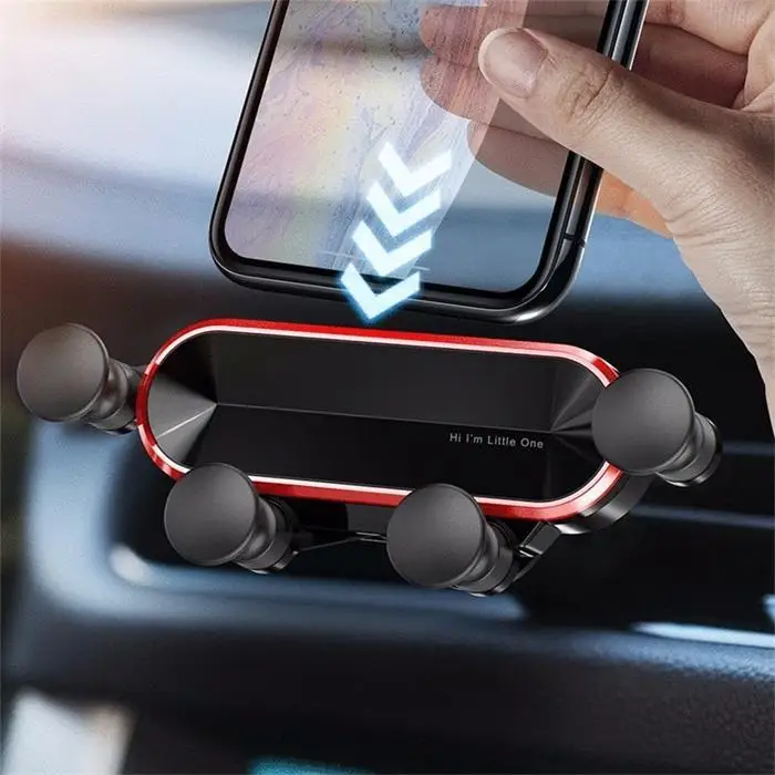 Вращающийся на 360 градусов держатель для телефона автомобильный воздухозаборник Gravity Outlet Авто Блокировка крепления красный, серый, Серебряный стенд