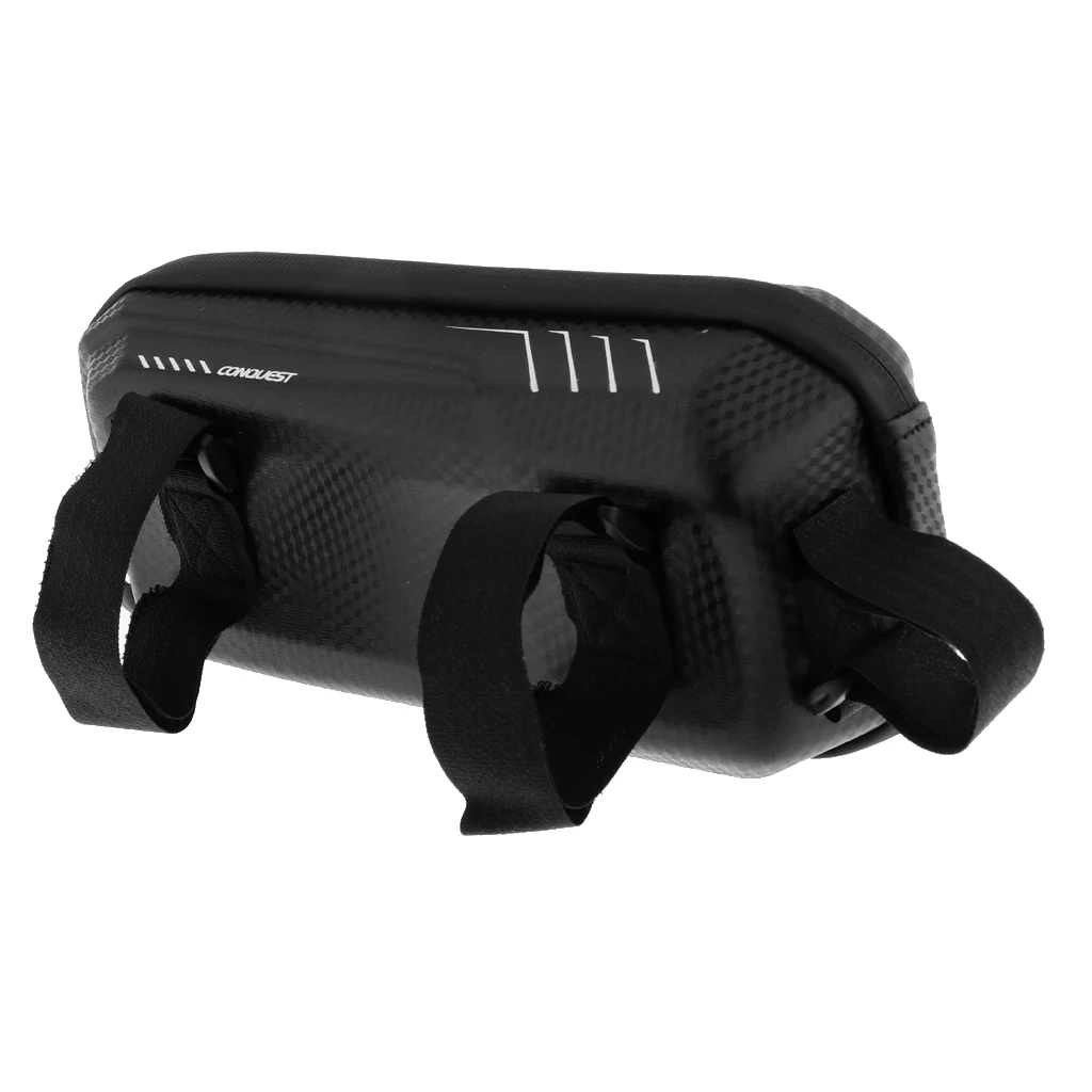Waterproof Cycling Bike Front Top Tube Frame Bag MTB Mountain Rode Bike Saddle Pouch Storage Hard Case Adjustable Mounting Strap