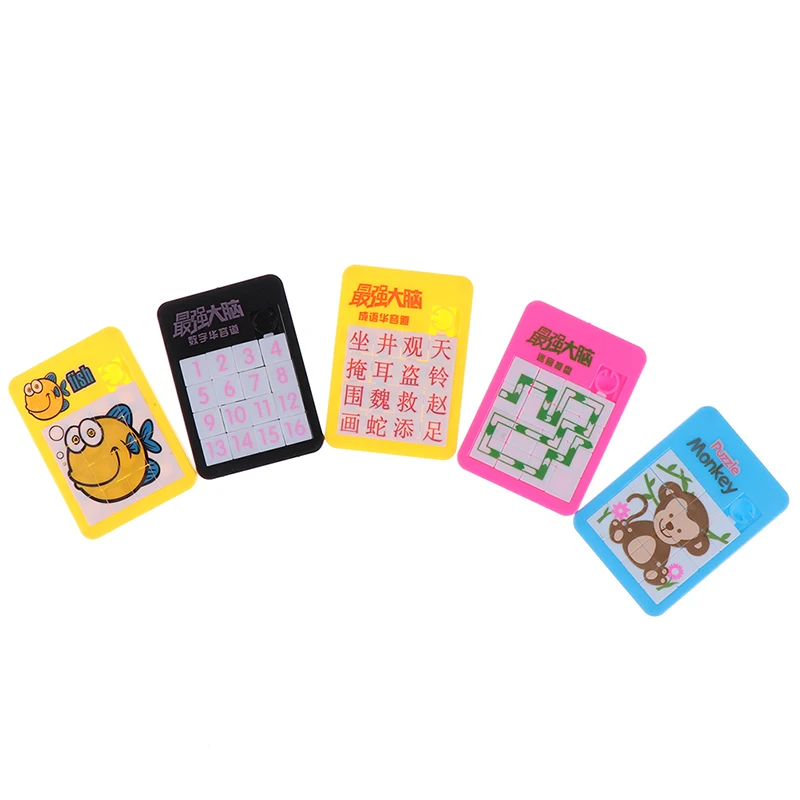 1Pcs 3D Slide Puzzle Plastic Building Numbers Alphabets Learning Jigsaw Game Toys Puzzles Gift Children