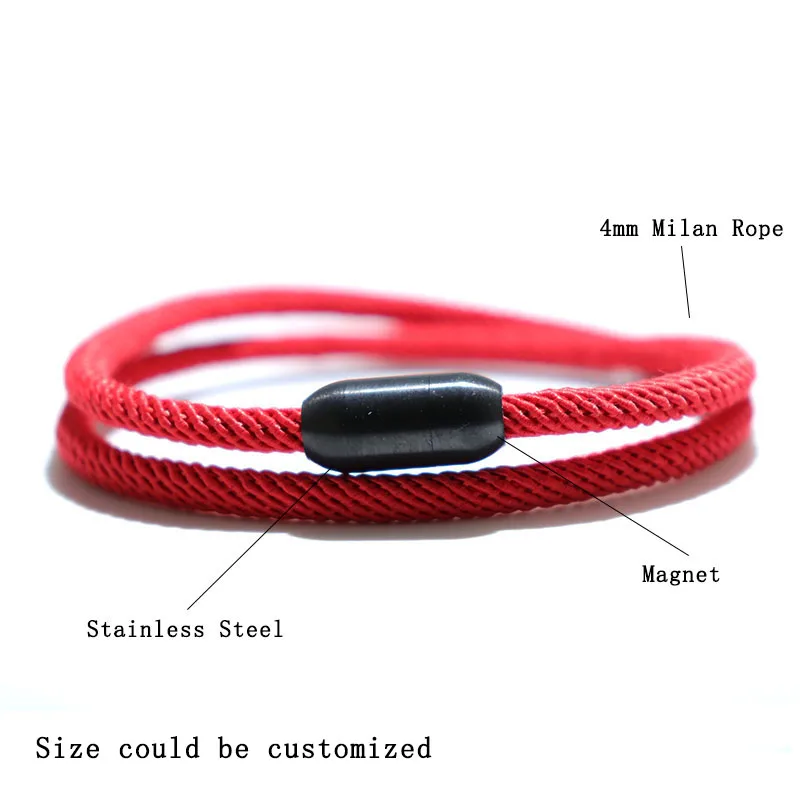 Fashion Rope Bracelet Man Attract Magnet Braclet Hombre Stainless Steel Braslet Homme Accessories Gift For Boyfriend Husband - Image 2