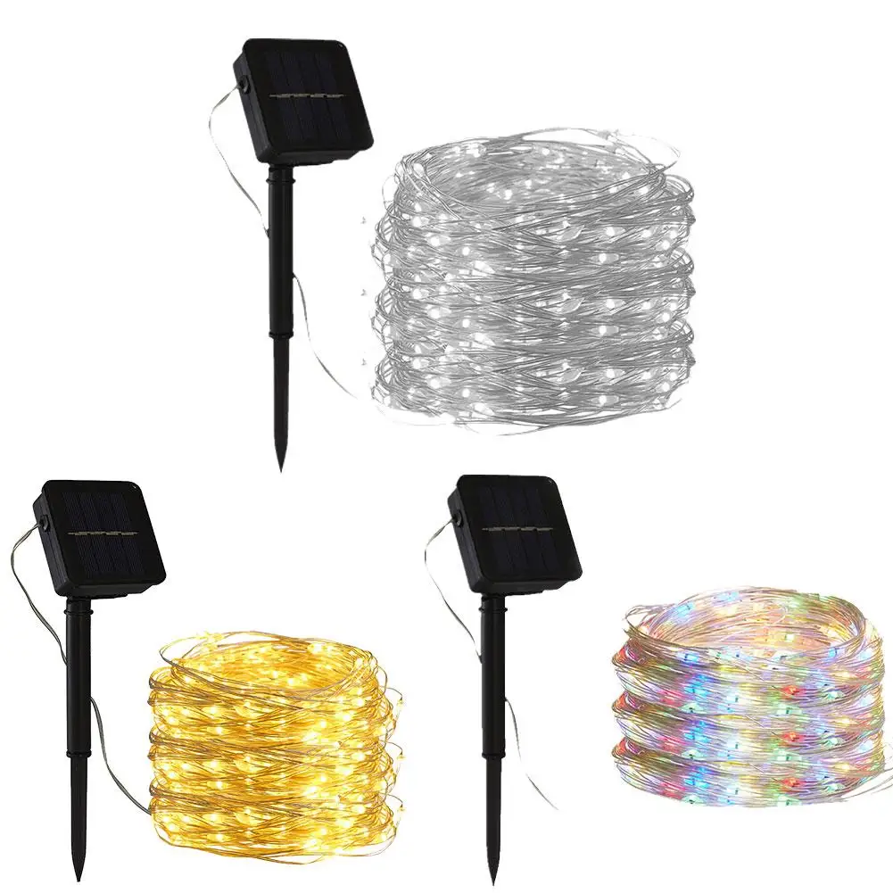 

200LED Solar String Light Copper Wire Lamp 8 Lighting Modes Waterproof Colorful Lights For Outdoor Courtyard Christmas Decoratio