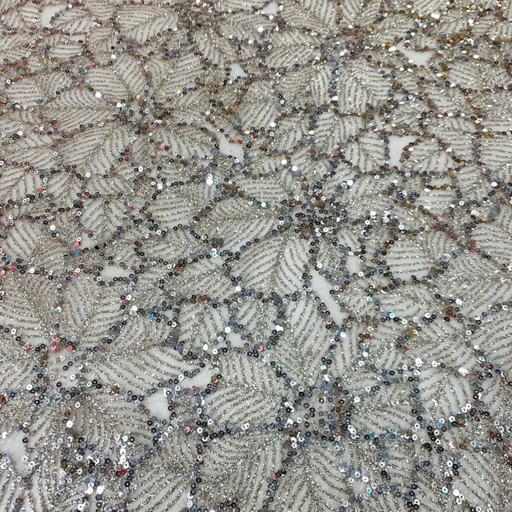 Элегантный тюлевый тюль с блестками 5 ярдов французским приклеенным блестком |