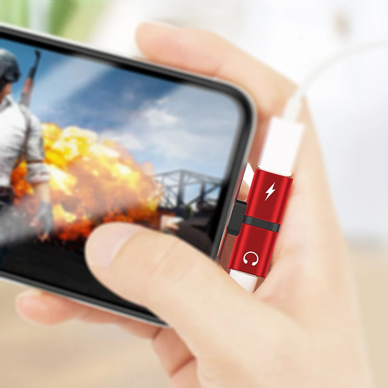 Адаптер для подсветки аудио Aux iPhone 12X7 8 Plus Xs адаптер зарядки вызова наушников
