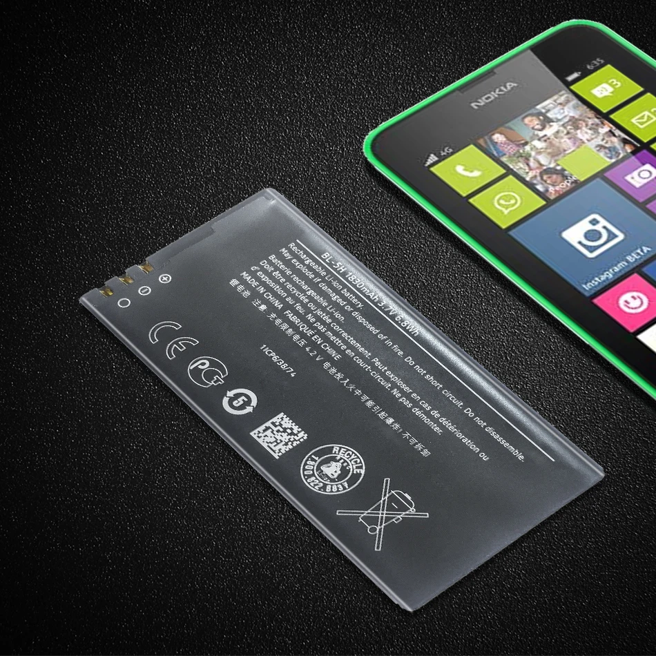 Литий ионный полимерный аккумулятор KiKiss для Nokia Lumia 630 Lumia630 BL 5H Moneypenny RM 977 978 1830