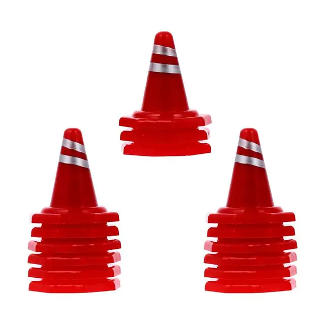 30pcs Traffic Roadblocks Simulation Sand Table Props DIY Road Cone Signs 3