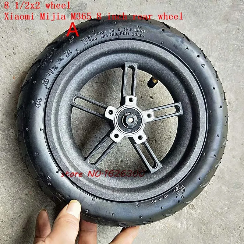 Высокое Качество Xiaomi Mijia M365 Скутер задние колеса 8 1/2X2 Xiaomi Электрический скейтборд пневматические шины трубки& 8,5 дюймов колёсные диски - Цвет: A