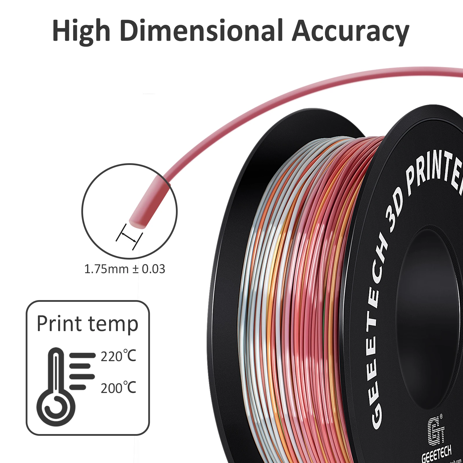 PETG Noir 1,75 mm / 1100 g