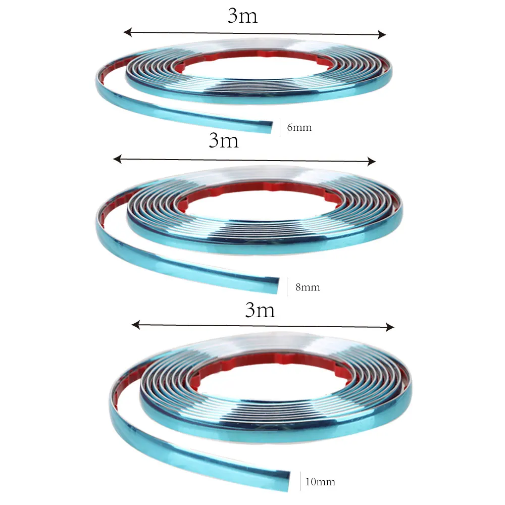 LEEPEE Автомобильная Боковая дверь хромированная Декоративная полоса самоклеющиеся Стайлинг молдинги серебряное Автомобильное зеркало заднего вида бампер Защитная лента
