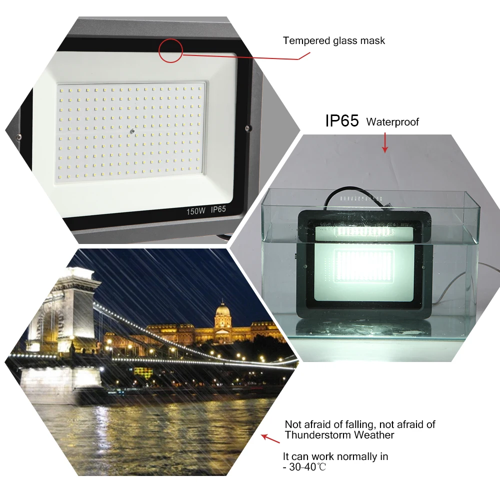 10W 50W 100W 200W 300W Светодиодный прожектор светильник водонепроницаемый ip65 уличный светильник s потока СИД светильник на открытом воздухе Точечный светильник сада ландшафтный светильник Инж