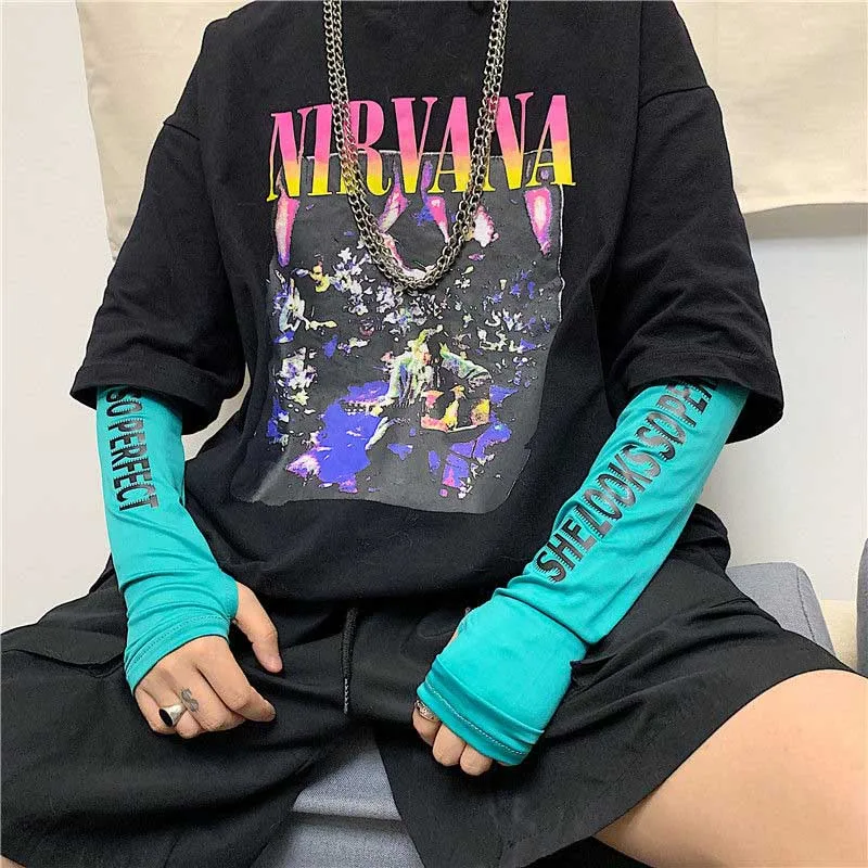 Зеленый NiceMix модные летние ультрафиолет-стойкие полпальца нарукавники солнцезащитный козырек красивые однотонные перчатки - Цвет: Зеленый